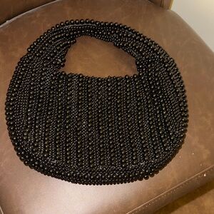 Black Beaded Handbag